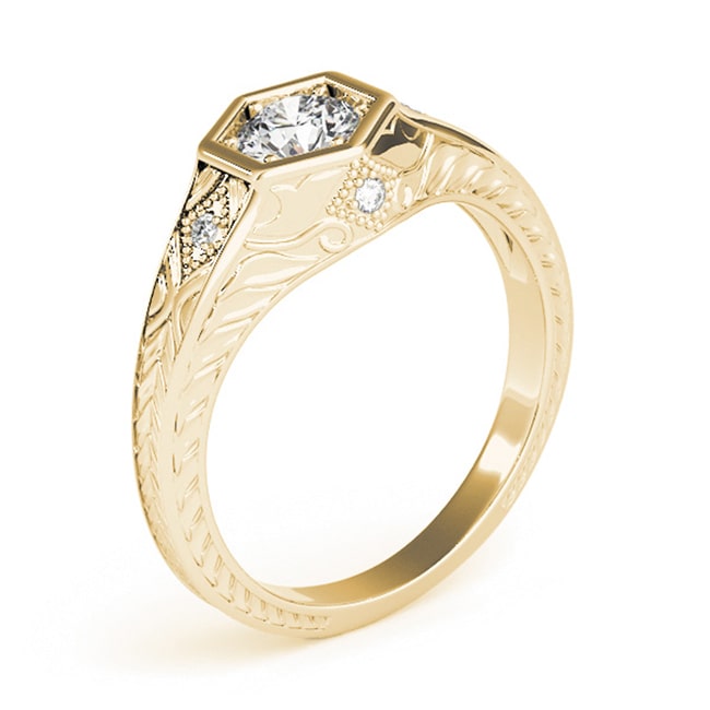 14K Yellow Gold Diamond Engagement Ring (0.35.ct.tw)
