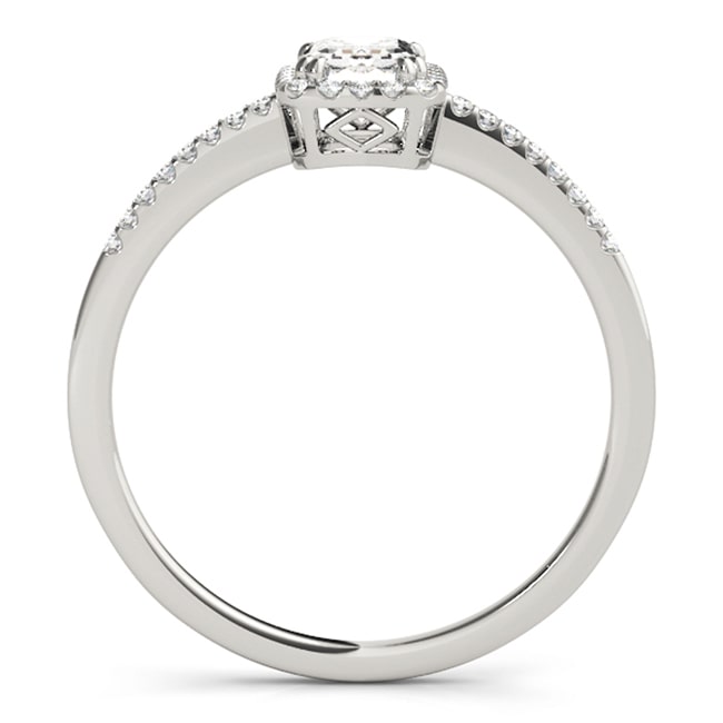 14K Emerald-Cut Diamond Engagement Ring (0.61.ct.tw)