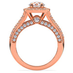 14k Rose Gold Diamond Arch Solitaire Engagement Ring (2.14 cts.tw)