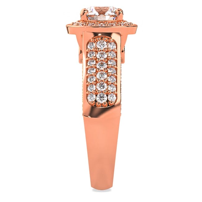 14k Rose Gold Diamond Arch Solitaire Engagement Ring (2.14 cts.tw)