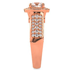 14k Rose Gold Diamond Arch Solitaire Engagement Ring (2.14 cts.tw)