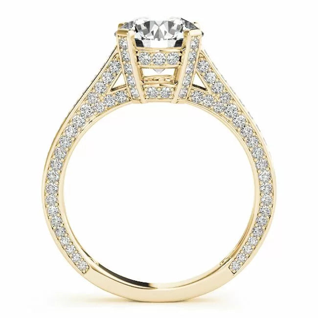 14k Vintage Style Round Lab Grown Diamond Ring (2.25 cts.tw)