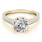 14k Vintage Style Round Lab Grown Diamond Ring (2.25 cts.tw)