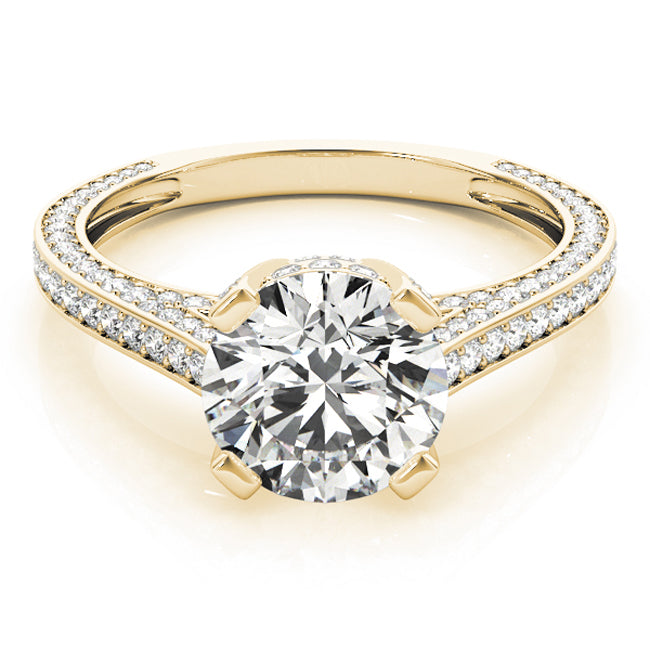 14k Vintage Style Round Lab Grown Diamond Ring (2.25 cts.tw)