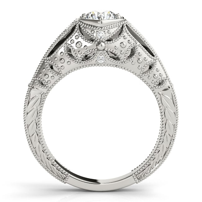 14k Lab-Grown Vintage Style Diamond Engagement Ring (1.38.cts.tw)