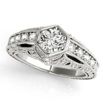 14k Lab-Grown Vintage Style Diamond Engagement Ring (1.38.cts.tw)