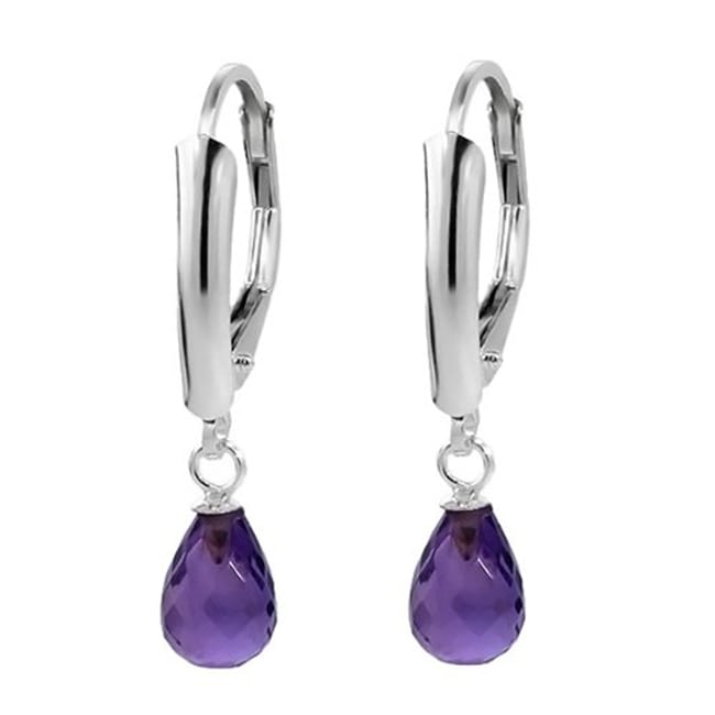 14k Gold Chandelier Amethyst Earrings Briolette (2.80.cts.tw)
