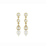 14K Diamond Tear-Drop Round Dangle Earring (0.64.ct.tw)