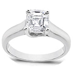 14k Gold Asscher-Cut Diamond Solitaire Ring (0.50.ct.tw)
