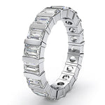 14k Solid Gold Emerald Cut Diamond Eternity Band (2.85.cts.tw)