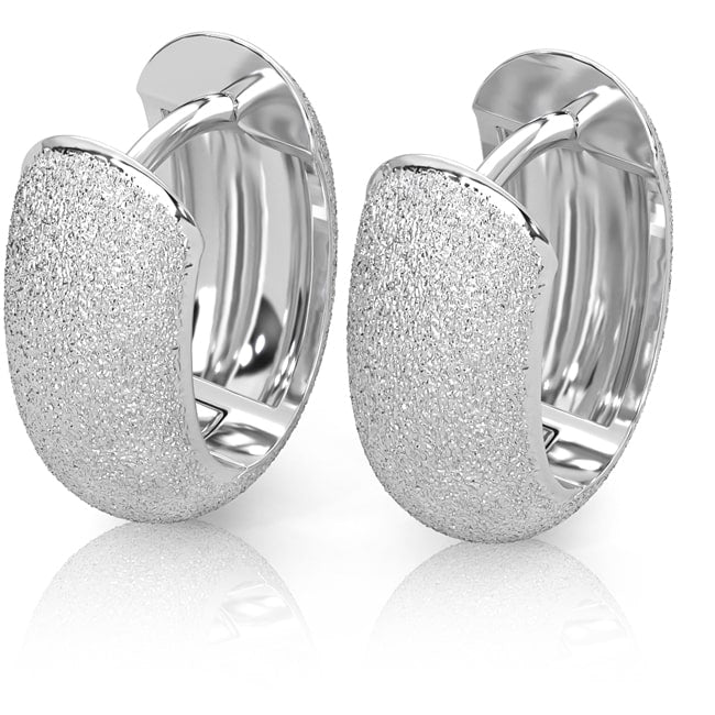 14k Gold Sparkle White Cuddliest Huggie Earrings (6.2.gr.tw)