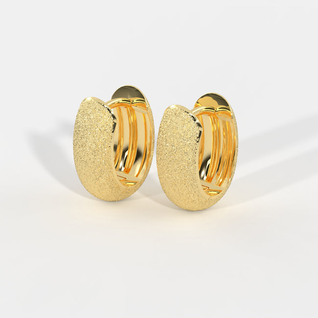 18k yellow Gold Sparkle Cuddliest Huggie Earrings (7.0.gr.tw)