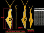 14K Lab-Grown Diamond Map of Israel and Star of David Pendant Cad Design 