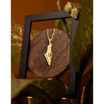 14K Map of Israel and Star of David Pendant with Am Yisrael Chai On Back Round