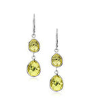 Sterling Silver Lemon Quartz Dangle Earring (5.60.cts.tw)
