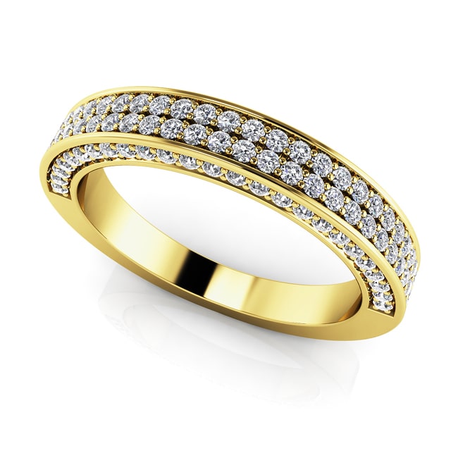 14k Solid Row Diamonds Gold Eternity Band (0.50.ct.tw)
