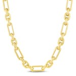 14K  Yellow Gold Alternating Paperclip Links Chain (21.10 gr.tw)