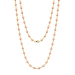 14k Gold Pink Cultured Freshwater Pearl Twisted Necklace