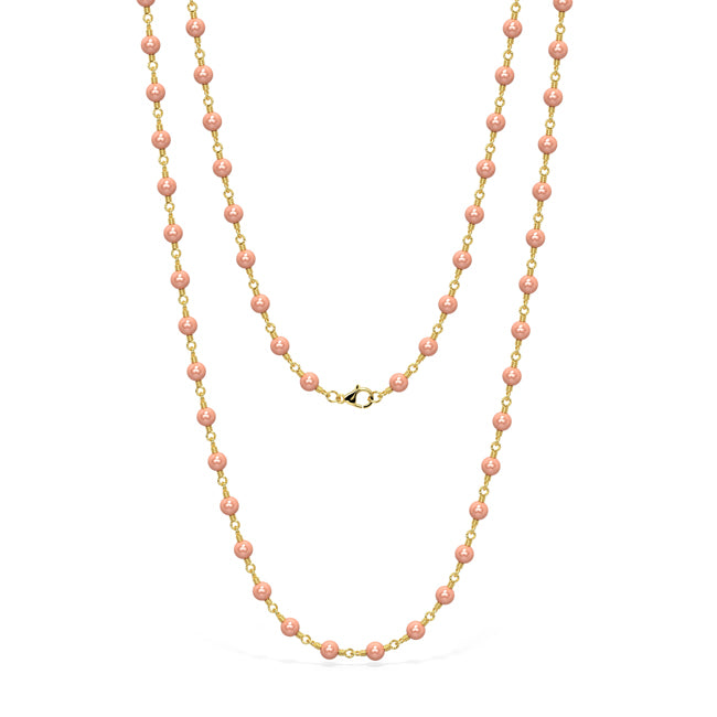 14k Gold Pink Cultured Freshwater Pearl Twisted Necklace