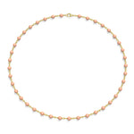 14k Gold Pink Cultured Freshwater Pearl Twisted Necklace