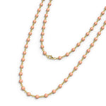 14k Gold Pink Cultured Freshwater Pearl Twisted Necklace