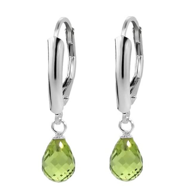 14k Gold Peridot Chandelier Briolette Earrings (2.80.cts.tw)