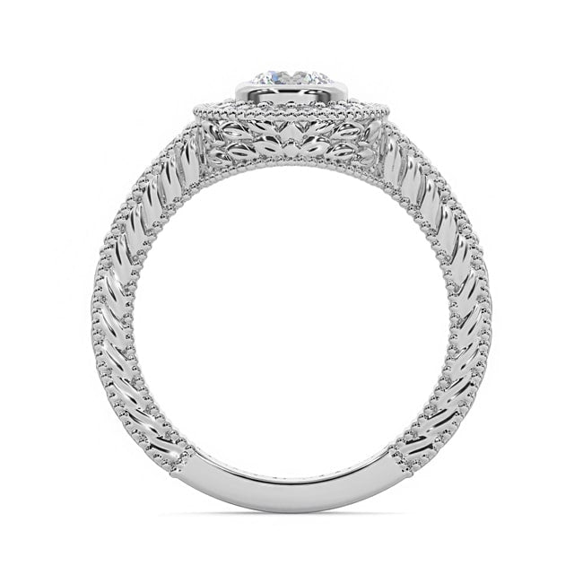 14k White Gold Round Diamond Ring (0.85.ct.tw)