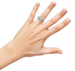 14k White Gold Round Diamond Ring On Woman Hand (0.85.ct.tw)