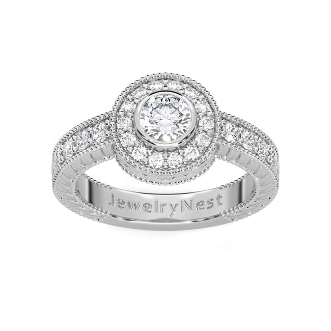 14k White Gold Round Diamond Ring (0.85.ct.tw)