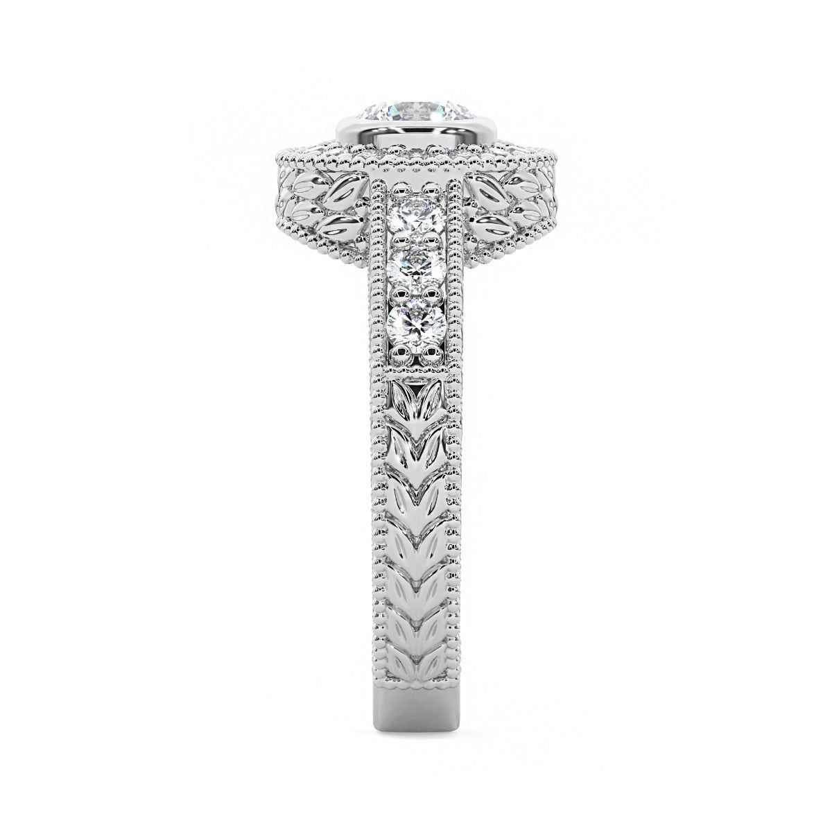 14k White Gold Round Diamond Ring (0.85.ct.tw)