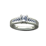 14k Gold Emerald Cut Diamond Ring (1.10.cts.tw)