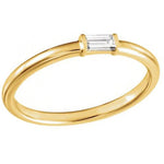 14k Yellow Gold Diamond Baguette Stackable Ring (0.20.ct.tw)