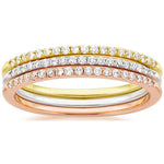 14k Solid Gold Diamond Stackable Ring (1.08.cts.tw)