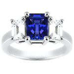 14k Gold Emerald Cut Tanzanite Diamond Ring (3.20.cts.tw)