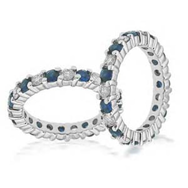 14k Diamond Sapphire Eternity Band (1.68 cts.tw)
