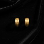 Greek Key Huggie - Flat Lay