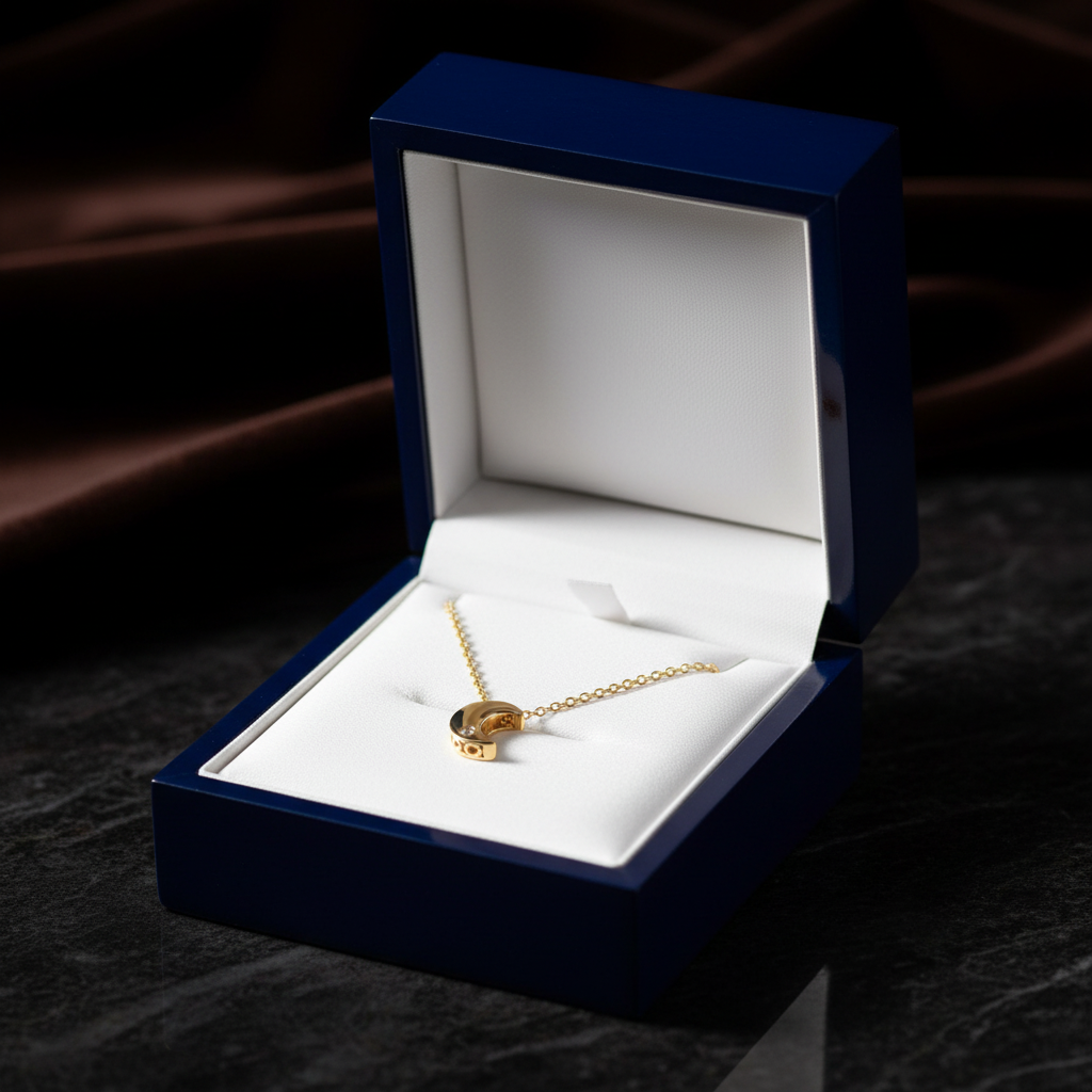 Half Moon Necklace - Jewelry Box