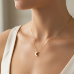 Half Moon Necklace - Worn