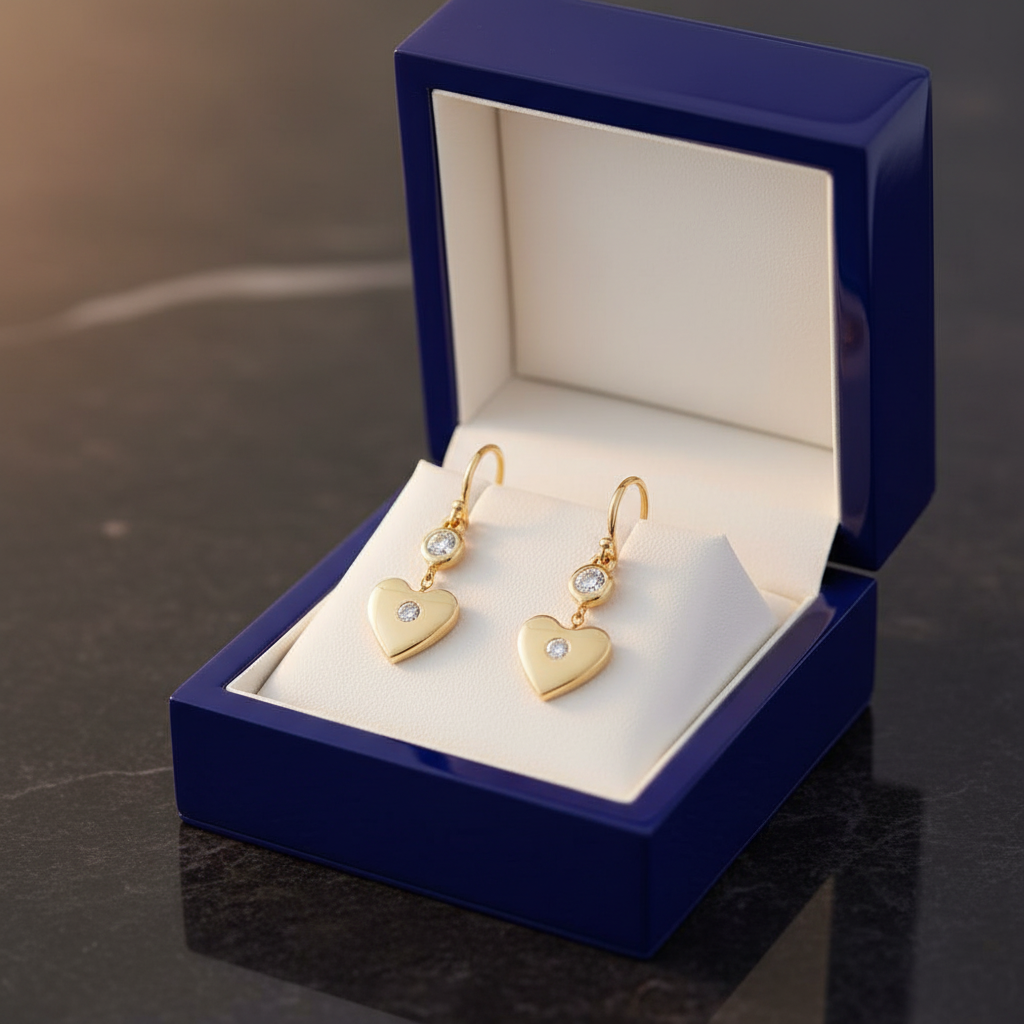 Heart Diamond Drop - Jewelry Box