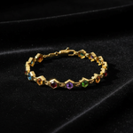 Hexagon Gemstone Bracelet - Flat Lay