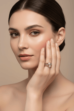 14k Solid Gold Trio Diamond Stackable Ring Set (0.30.ct.tw) - JewelryNest LLC