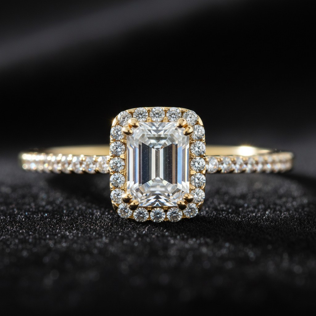 14K Lab-Grown Diamond Engagement Ring close-up detail