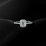 14K Lab-Grown Diamond Engagement Ring flat lay on velvet