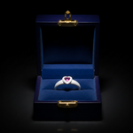 14k gold pink sapphire heart-shaped fashion ring with 0.40 carats total weight, showcasing a romantic and elegant design.