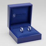 14k Solid Gold Round Diamond Huggie Earrings (0.12.ct.tw) - JewelryNest LLC