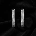 In & Out Diamond Huggie WG - Flat Lay