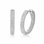 In & Out Diamond Huggie WG - White BG