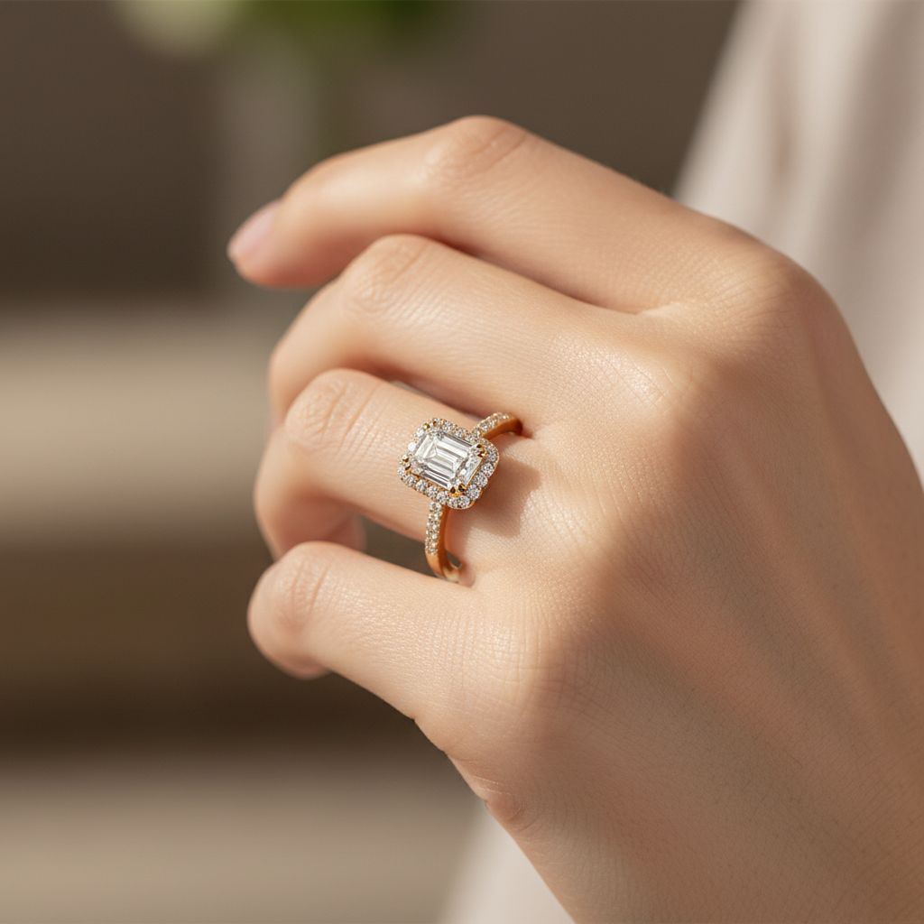 Lab-Grown Diamond Ring - On Model