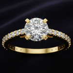 Lab-Grown Solitaire Ring - Close Up