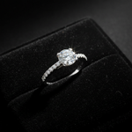 Lab-Grown Solitaire Ring - Flat Lay